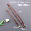 Women Leather Bag Strap Adjustable Shoulder Strap Mini Dumpling Bag DIY Replacement Purse Strap Handbag Accessories (Color : Gray silver hook, Size : 95-115cm) view 3