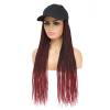 AliRobam Hat Wigs Baseball Cap with Senegalese Twist Braids Hair extensions Hat With Braided Hair attached for Black White woman (24inch, TBug) view 3