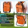 Kikerike Backpack Stool Cooler Chair Heavy Duty 300 LBS Max Load Portable Lightweight Stool Backpack Folding Fishing Cooler Seat for Camping Hunting Fishing - Orange view 4