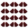 Hooshing 12PCS Pom Poms Cheerleading Black and Red Metallic Foil Cheer Pom Poms with Plastic Handles Sports Spirited for Girls Kids Adults view 1