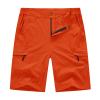 BASUDAM Men's Cargo Hiking Shorts Stretch Quick Dry Lightweight Work Shorts 6 Pockets for Camping Travel Orange 40 view 1