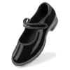 Stelle Tap Shoes for Girls Toddler Boys PU Leather Dance Shoes(Toddler/Little Kid/Big Kid)(Black,3ML) view 1