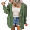 Arach&Cloz Women's 2025 Lightweight Open Front Cardigan Sweaters with Pocket Summer Fashion Button Down Trendy Clothing Green M view 1