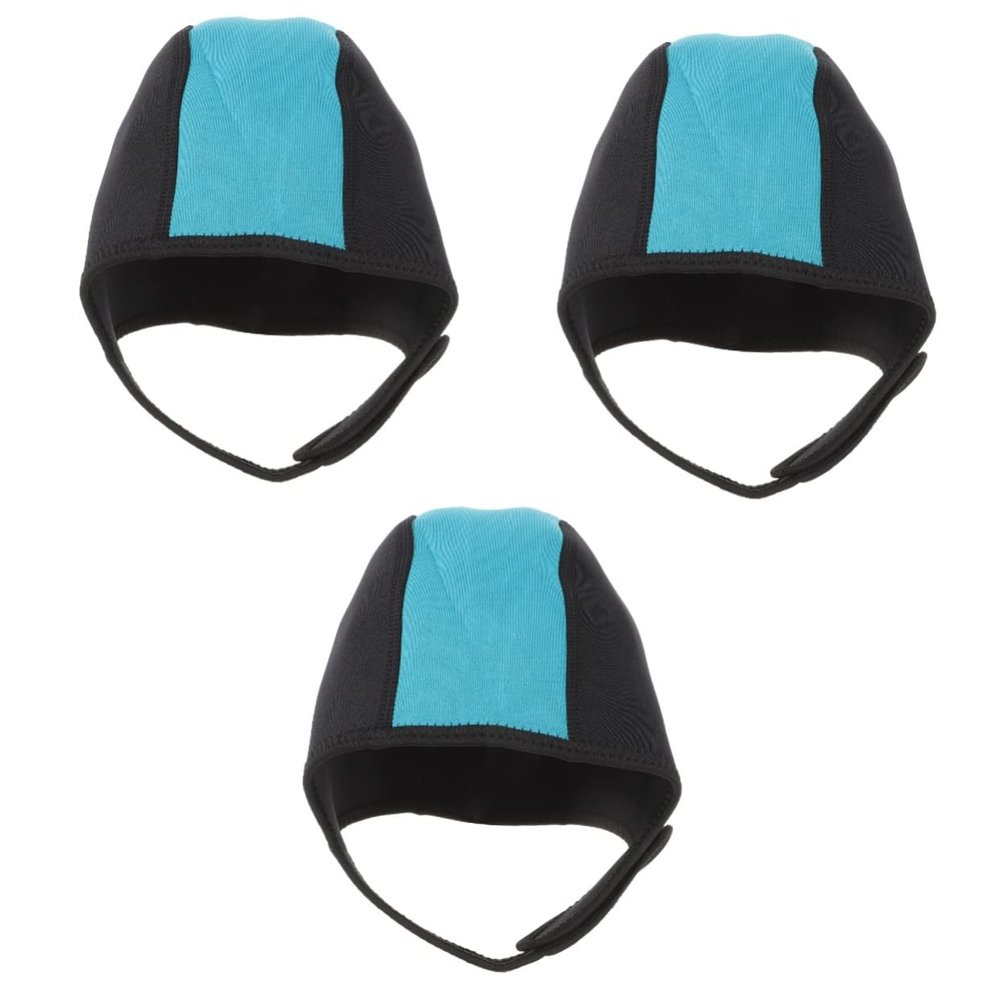 INOOMP 3pcs Neoprene Diving Hood for Adults Full Mask for Surfing Snorkeling Scuba Diving Warm Swim Cap Protects Hair Ears Stylish and Design