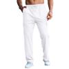 CTU Mens Fashion Baggy Sweatpants Lightweight Workout Cargo Sweatpants Athletic Pants Open Bottom Joggers with Pockets White view 1