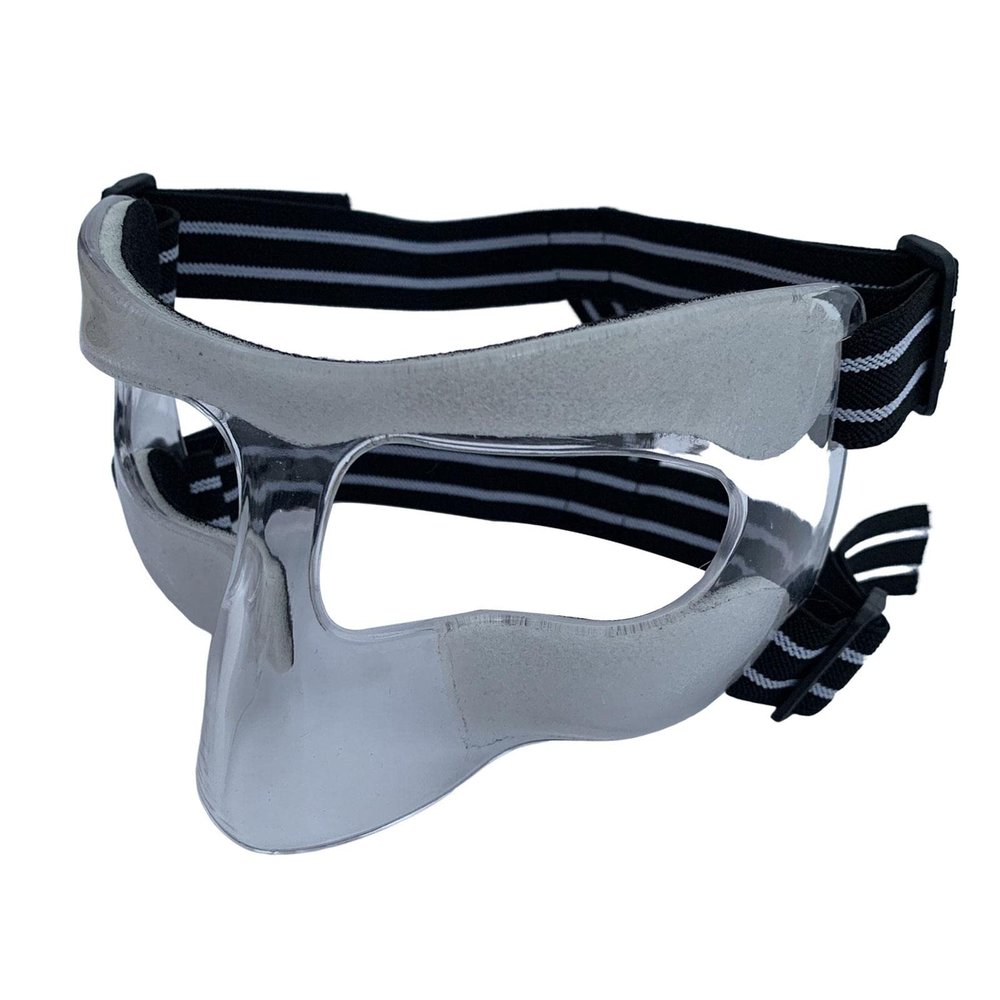 Sport Face Mask Face Guard for Broken Nose Face Nose Guard Basketball Mask for Kids Youth Gym Exercise Boxing Athletic Workout, Black White, 15cmx9cm