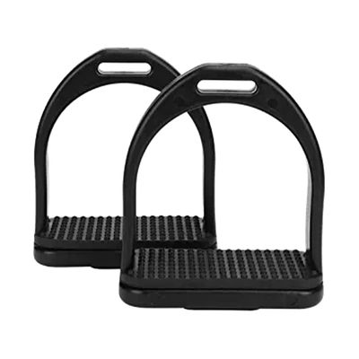 BESPORTBLE 2pcs Stirrup Jumping Stirrups Wide Western Saddle Anti-Skid Horse Supply Non- High Strength Plastic Black