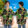 228CLOSET Pirate Skull Hawaiian Shirt for Men - Pineapple Button Down Shirt Men, Mens Hawaiian Shirt Set 26 Size XL view 2