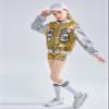 LOLANTA Teen Girls 80s 90s Sequin Dance Costume Sparkle Hip Hop Jazz Dance Dresses Modern Dancing Outfits (Gold, 14-16) view 4