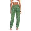 Aflyko Women Dance Pants Green Alligator Skin Boho Trousers Yoga Sweatpants Casual Sportwear Relaxed Fit Workout Harem Athletic Pants, L view 4