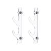 GUIIYLGG lightsaber stand wall mount Clear Plexiglass Display Rack Katana Holder Swords light saber wall mount holder Wand Wakizashi Display Hanger 2-Tier view 2
