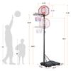 Saicool Basketball Hoop, Portable Basketball Hoops 5.8-7FT Height Adjustable Outdoor Goals System for Kids, Weather-Resistant, in Backyard/Driveway/Indoor view 2