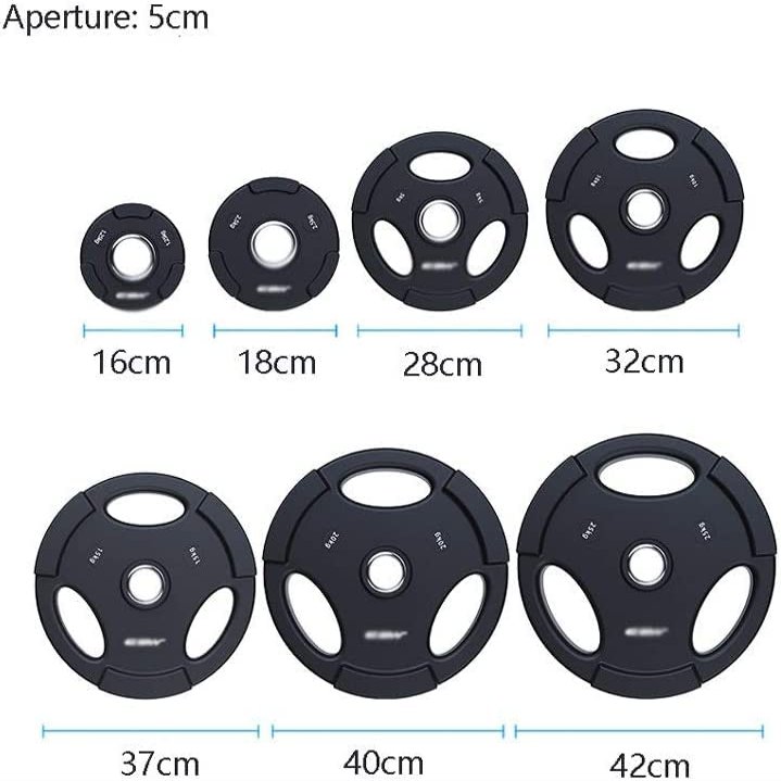 Flexibility PU Bumper Plate Olympic Barbell Weight Plate Gym Home Fitness Equipment Change Dumbbell Plates Grip Plate Home Sports Balance