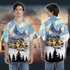 228CLOSET Snowmoblie Hawaiian Shirt for Men - Snowmachine Button Down Shirt Men, Mens Hawaiian Shirt Set 27 Size 3XL view 2