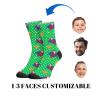 COLORSFORU Custom Socks with Picture:Made in USA,Customized Face Sock,Personalized Socks Memorial Gift for Men Women view 2