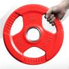 Flexibility Bumper Plate Cast Iron Single Tri-Grip Weights Plates for Home Gym Fitness Lifting Exercise Workout Home Sports Dumbbell Plates Balance view 3