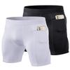 WRAGCFM Men's Compression Shorts with Pockets Running Workout Athletic Active Underwear Shorts view 1