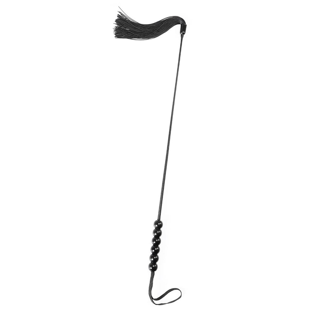 JiaNisAdrA Six Bead Handle Tassel Racket Head Rod Whip 30.9 inchesWhip Horse Riding Crop, Role-Playing Props