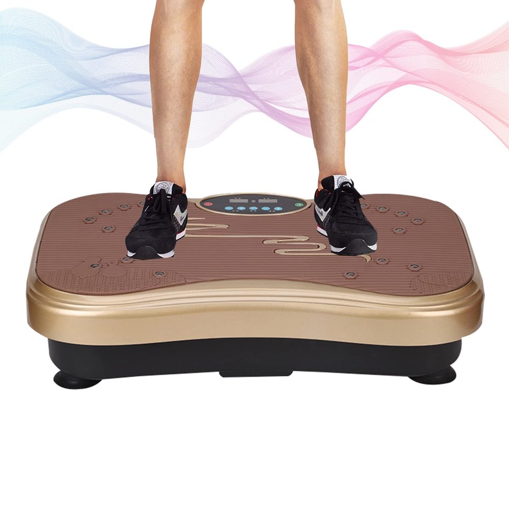HAIZON Vibration Plate Exercise Machine 99 Levels Vibration Exercise Machine with Resistance Bands 330lbs Loading Whole Body Shaper Oscillating Vibration Platform