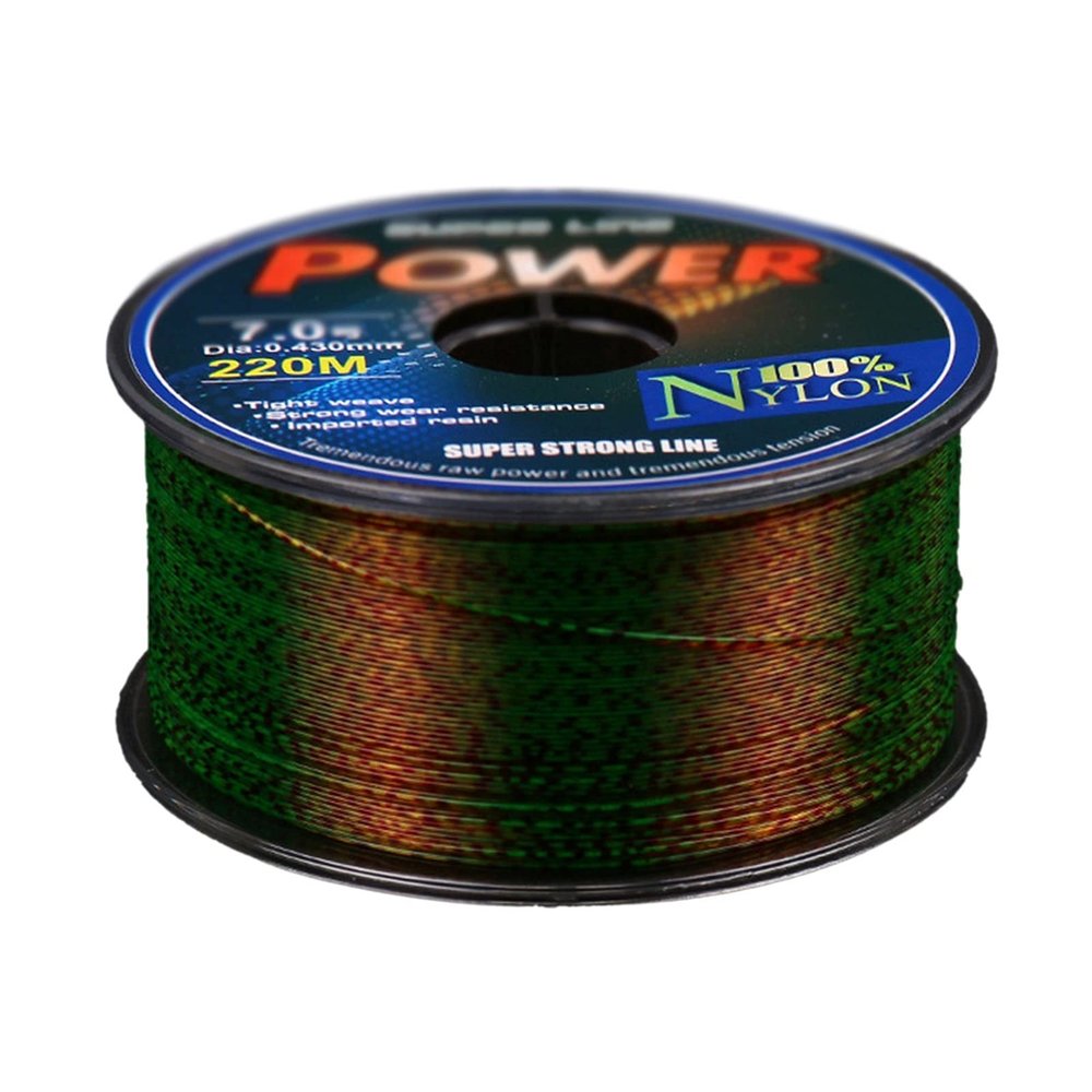 DYPASA Fishing Wire 220 Meters Fluorocarbon Coated Fishing Line Spotted Line Monofilament Nylon Invisible Speckle Carp Fishing Line Nylon String (Color : 220M Green, Size : 2.5-0.261mm-16lb)