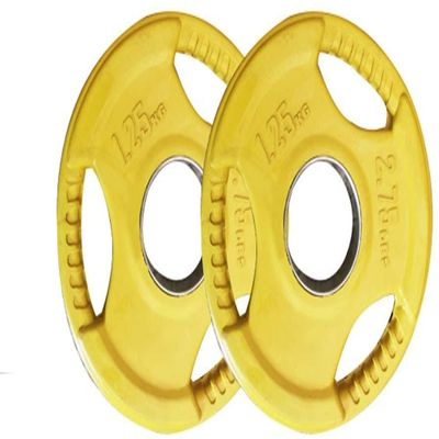 Flexibility Weight Plate Fits Olympic Barbell Standard 2 Inch Hole Home Gym Weights Hand Bumper Plate for Bodybuilding Fitness Home Sports Balance