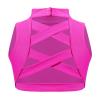 Aislor Big Girls Kids Mock Neck Criss-Cross Back Crop Tops Bra Athletic Dance Sports Activewear Hot Pink 12 Years view 2