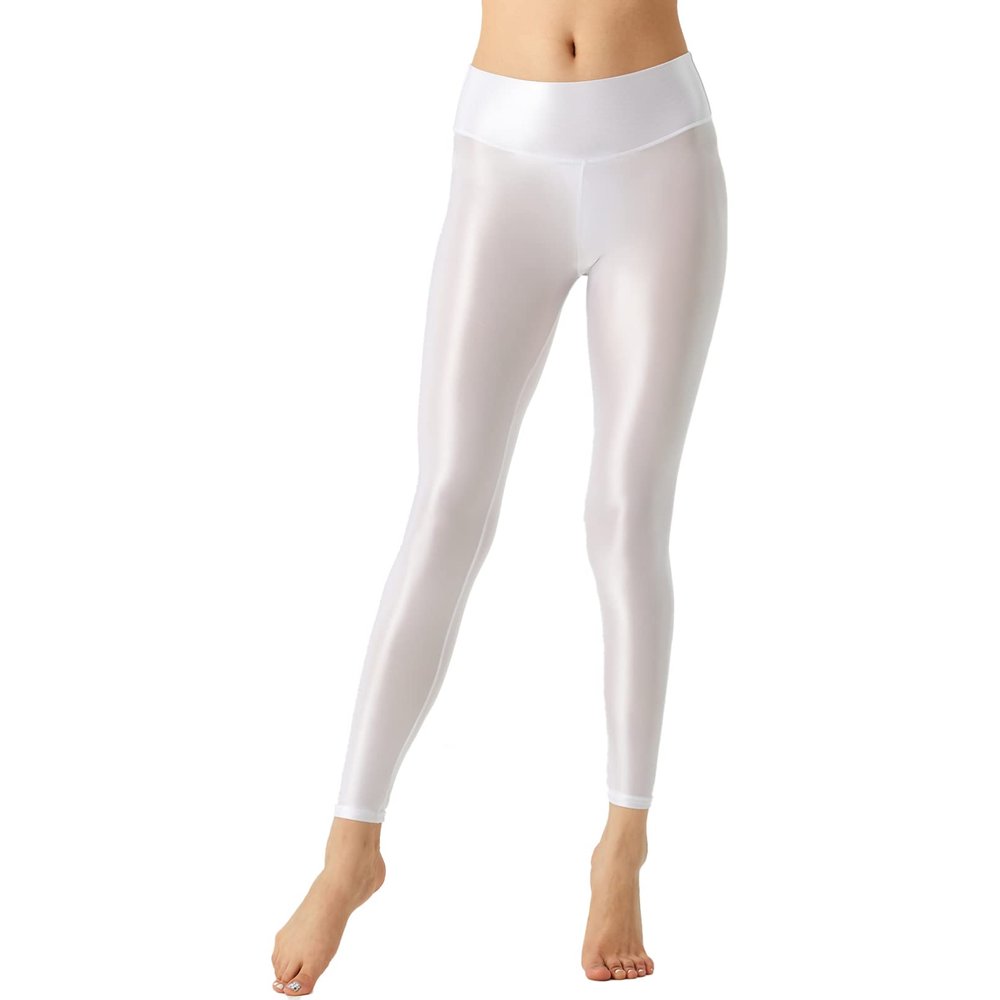 Sxiwei Woman's Oil Silk Hollow Out Opaque Tights Pantyhose Suspender Thigh High Stockings Pants White Footed X-Large