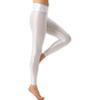 Sxiwei Woman's Oil Silk Hollow Out Opaque Tights Pantyhose Suspender Thigh High Stockings Pants White Footed X-Large view 2