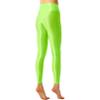 Sxiwei Woman's Oil Silk Hollow Out Opaque Tights Pantyhose Suspender Thigh High Stockings Pants Fluorescent Green Footed Large view 3