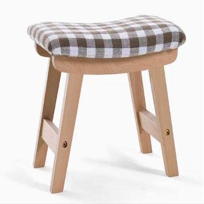 TATSEN Fashion Simple Footstool Upholstered Low Stools Small Bench Footstool Step Stool Wooden Footrest Change Shoes Strong and Durable (Color : B)