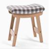 TATSEN Fashion Simple Footstool Upholstered Low Stools Small Bench Footstool Step Stool Wooden Footrest Change Shoes Strong and Durable (Color : B) view 1