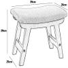 TATSEN Fashion Simple Footstool Upholstered Low Stools Small Bench Footstool Step Stool Wooden Footrest Change Shoes Strong and Durable (Color : B) view 3