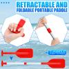 Trader 2 Pack Boat Canoe Paddles Telescoping Collapsible Oar Aluminum 21.3-41.7 in Kayak Paddles Adjustable Length for Kayak Inflatable Dinghy Water Sport Boat Accessories(Red) view 3