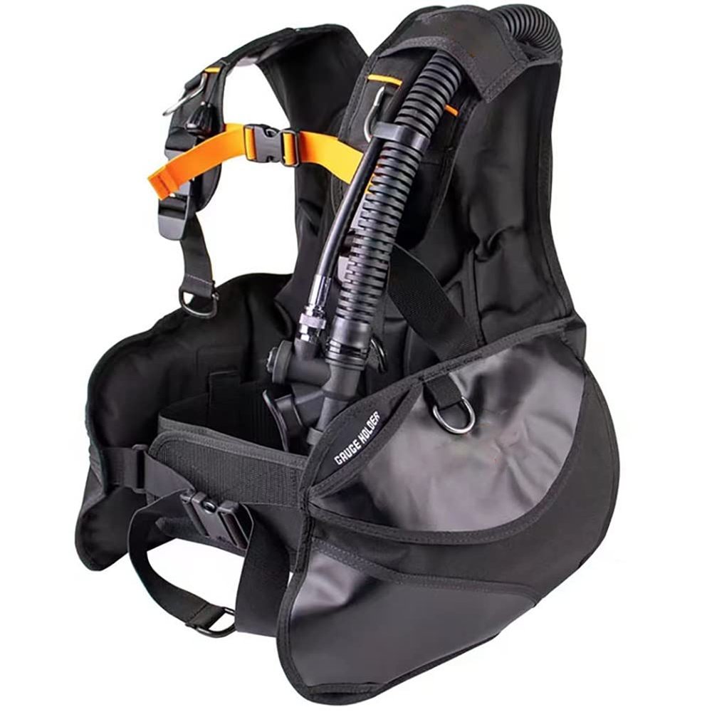 BUTXET Scuba Buoyancy Control Device with Airway and LP Hose, Scuba Training BCD with Two-Piece Backplate & Two-Piece of OPRV, 840D Nylon with Urethane (Size : Small)