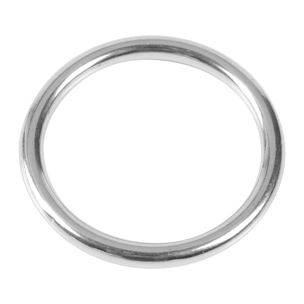 25/30/35/40/45/50mm Inside Diameter Metal Round Rings for Camping Belt , Smoothing Welded 304 Stainless Steel O hoop Welded Round Rings , Dog Leashes , Hardware(Wire diameter 5mm*Inner diameter 40mm)