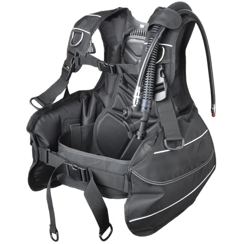 BUTXET Scuba Buoyancy Compensator Jacket, Fully Accessorized Scuba Diving Buoyancy Compensator for Beginner with Quick-Release Weight Integrated Pocket, Diving BCD (Size : X-Large)