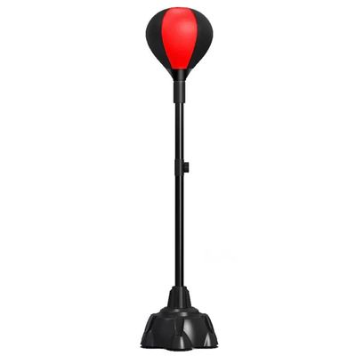 INKCOR Adjustable Height Boxing Ball, Reflex Punching Bag with Stand, Fitness Striking Ball for Adults & Teenagers, Boxing Equipment (Color : Red)
