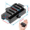 LONSEL Picatinny Riser Mount, Low Profile Rail Riser Mounts Adaptor with QD Lever Lock Quick Release & 5 Slots Picatinny Rails for Scope Rings Optics Sights, 1/2" H x 2.5''L (1 Pack) view 4