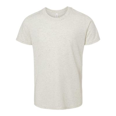 BELLA+CANVAS Youth Short Sleeve Triblend Tee, S, Oatmeal Triblend