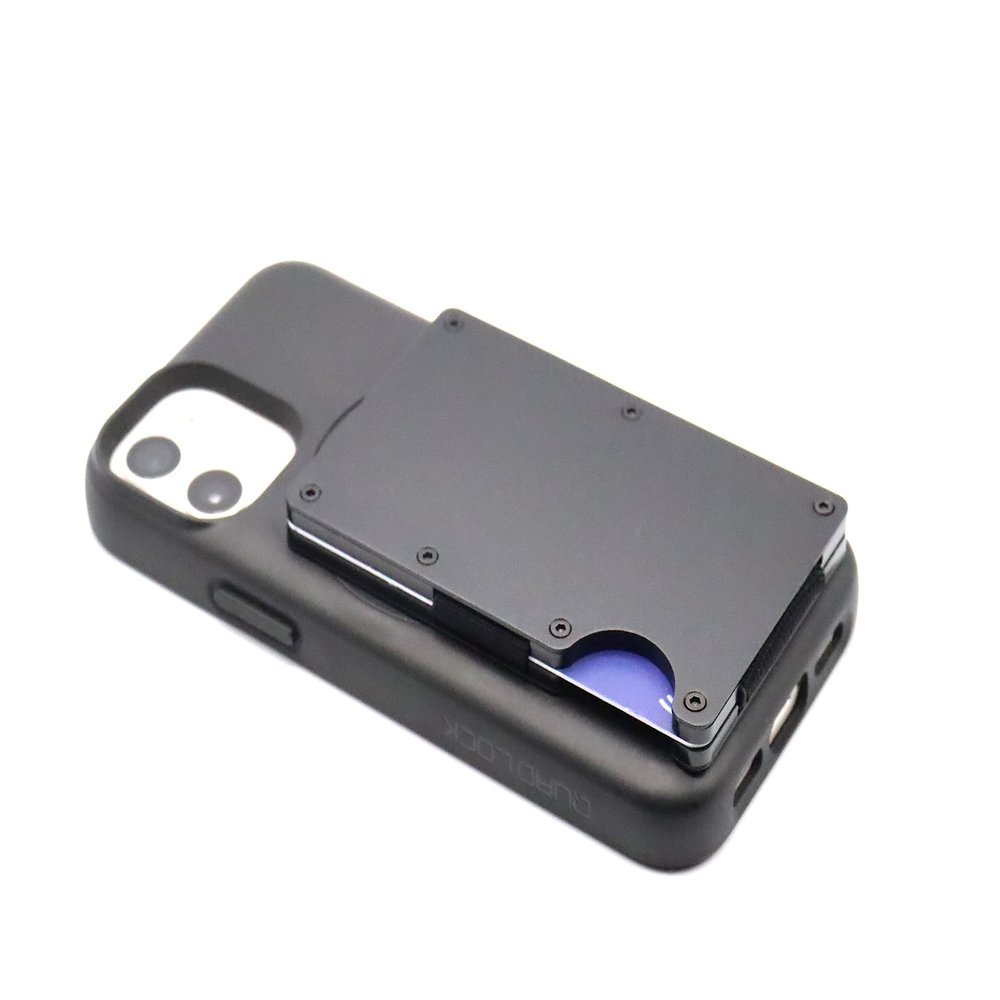 DesignUniverse Compatible with QuadLock Credit Card Wallet, Black, RFID Blocking, Adults, Everyday Use, Aluminum, Credit Card Holder, Wallet