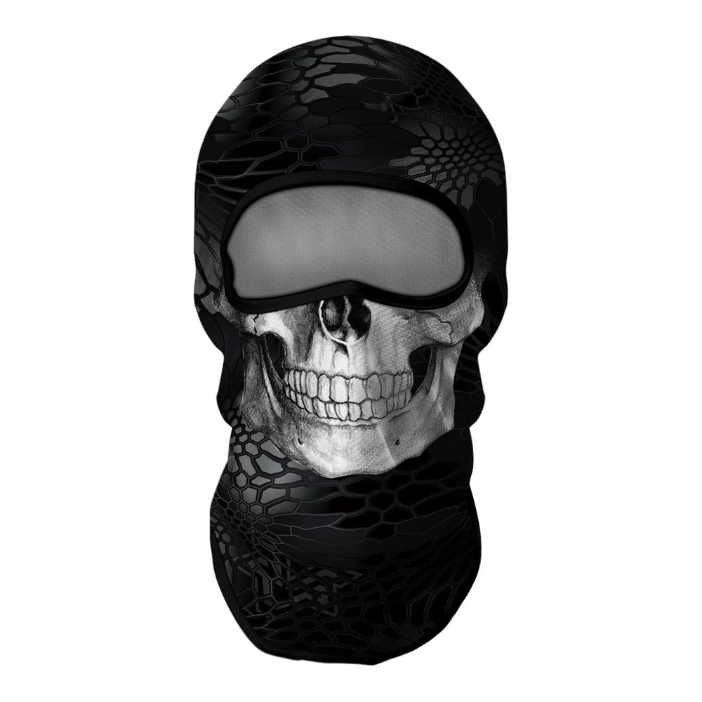 Skull Face Mask, Balaclava, Neck Gaiter, UV Sun Protection,Motorcycle Ski Scarf Fishing for Men (TW)