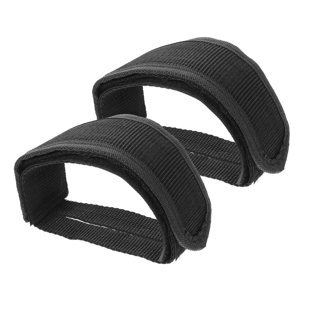 Toddmomy 1 Pair Bicycle Muzzle Bike Attachment for Kids Bikes Bike Pedal Footrest Strips Adjustable Pedal Straps Pedal Toe Clips Strap Bike Footrest Straps Cycling Part Nylon Black