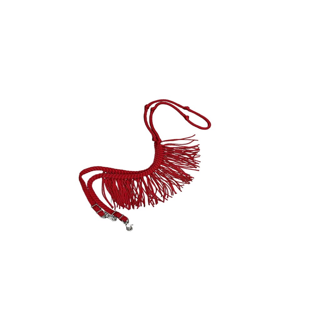 knotted fringe barrel reins with grip knots you choose the color great for barrel racing or trail riding (neon orange)