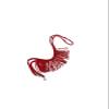 knotted fringe barrel reins with grip knots you choose the color great for barrel racing or trail riding (neon green) view 1