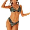 Adugen Origei Bikini Sets Camouflage Women's Swimwear Cute Bathing Suit Ruched High Cut Swimsuit Summer XL view 1