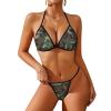 Adugen Origei Bikini Camouflage Bathing Suit Women's Swimwear Bikini Swimwear Tummy Control Swimsuits L