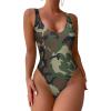 Adugen Origei Camouflage Women's Bikini Swimwear Triangle Bathing Swimsuit Beach Party S view 1