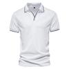 JMKEY Men's Solid Color V-Neck Poloshirt Overalls Short-Sleeved top Slim fit Solid Color Sports Basics Casual Business Shirt view 1