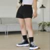 CRTGW Shorts for Women Solid -Cut Waist Wide Leg Shorts (Size : Small) view 4