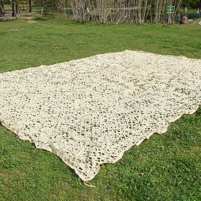 JIBIO Camouflage Netting Beige Lightweight Durable Blind Netting for Hunting, Sun Shade, Camping, Outdoor, Military Theme Party Decorations (Size : 2X4m)